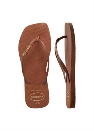 Hav. Square Logo Pop U sandal Rust Havaianas